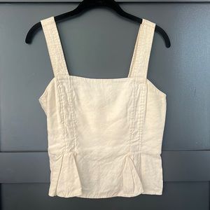 White linen Rebecca Taylor top